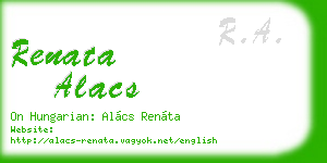 renata alacs business card